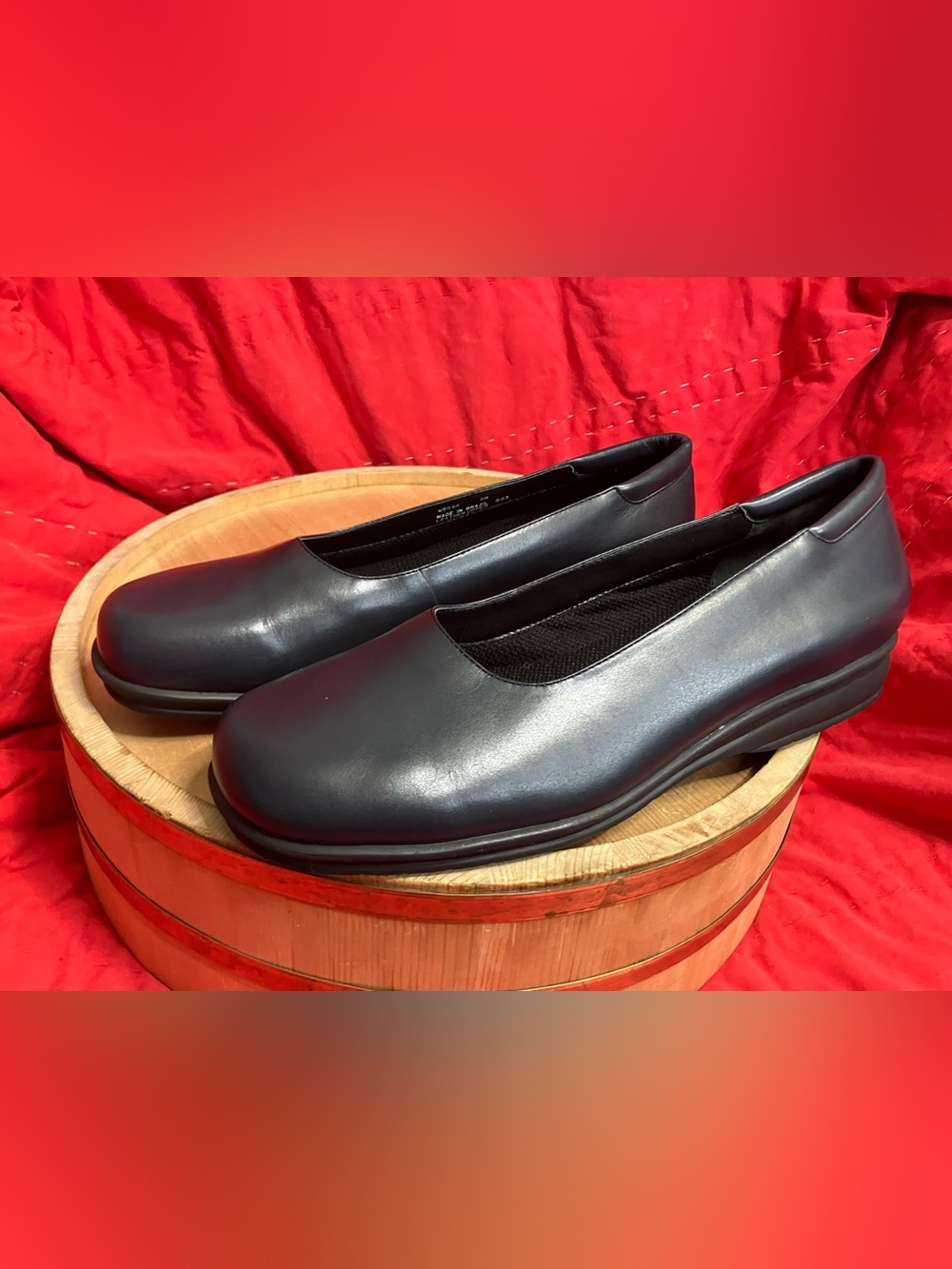 Rockport Comfort Leather Wedged Loafers Slip On Size 9